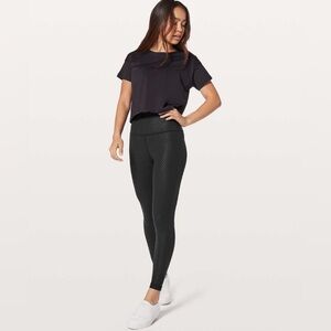 Lululemon Align Pant II *25" in Monochromic Black Emboss Nulu W5BE9S